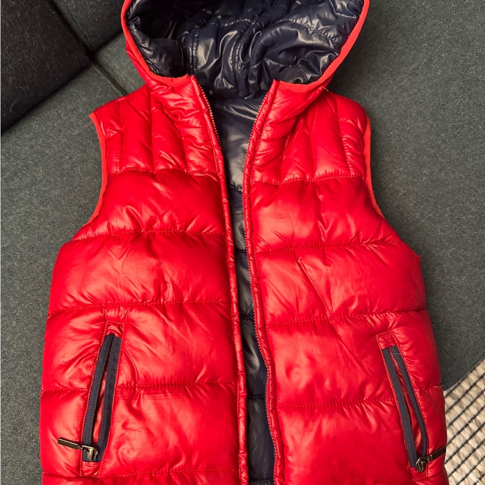Mayoral Red Puffer Vest with Hood